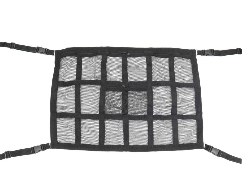 Universal Car Roof Storage Net with Reinforced Straps