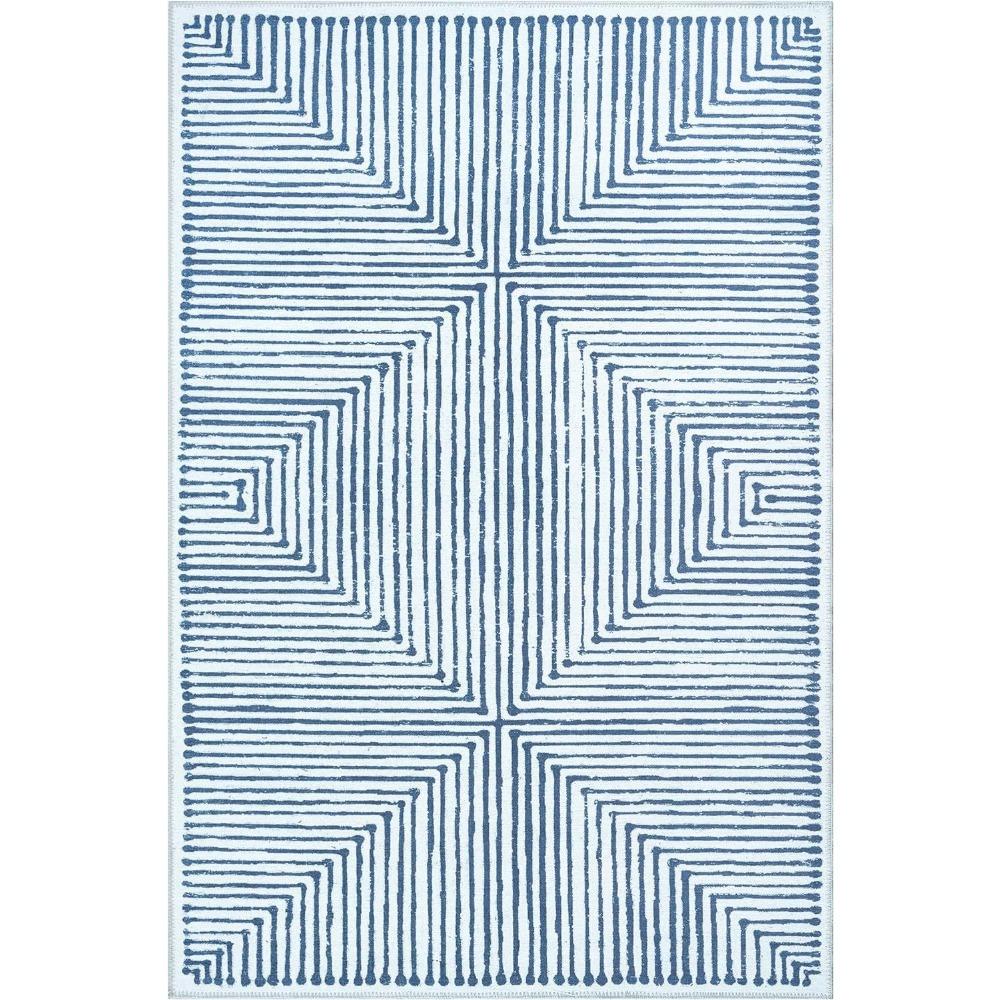 Spot Modern Striped Living Room Carpet Nordic Minimalist Style Bedroom Bedside Carpet