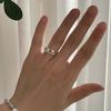 Adjustable Open Elegant Ring With Double Layer Freshwater Pearls For Womens Fashion