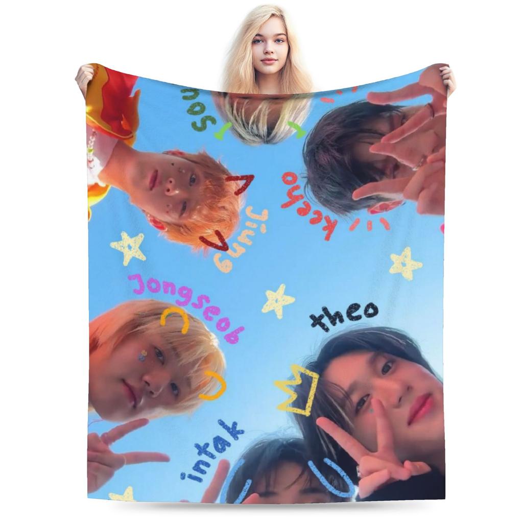 DUH! P1Harmony Kpop Music Album Blankets Lightweight Thin Flannel Comfortable Gift  Throw Blankets Bedspreads