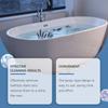Pastiglie Detergenti per Vasca da Bagno Formula Pulente Rimuove Calcare Macchie Odori Sicuro per Uso Domestico Contenitore in Plastica