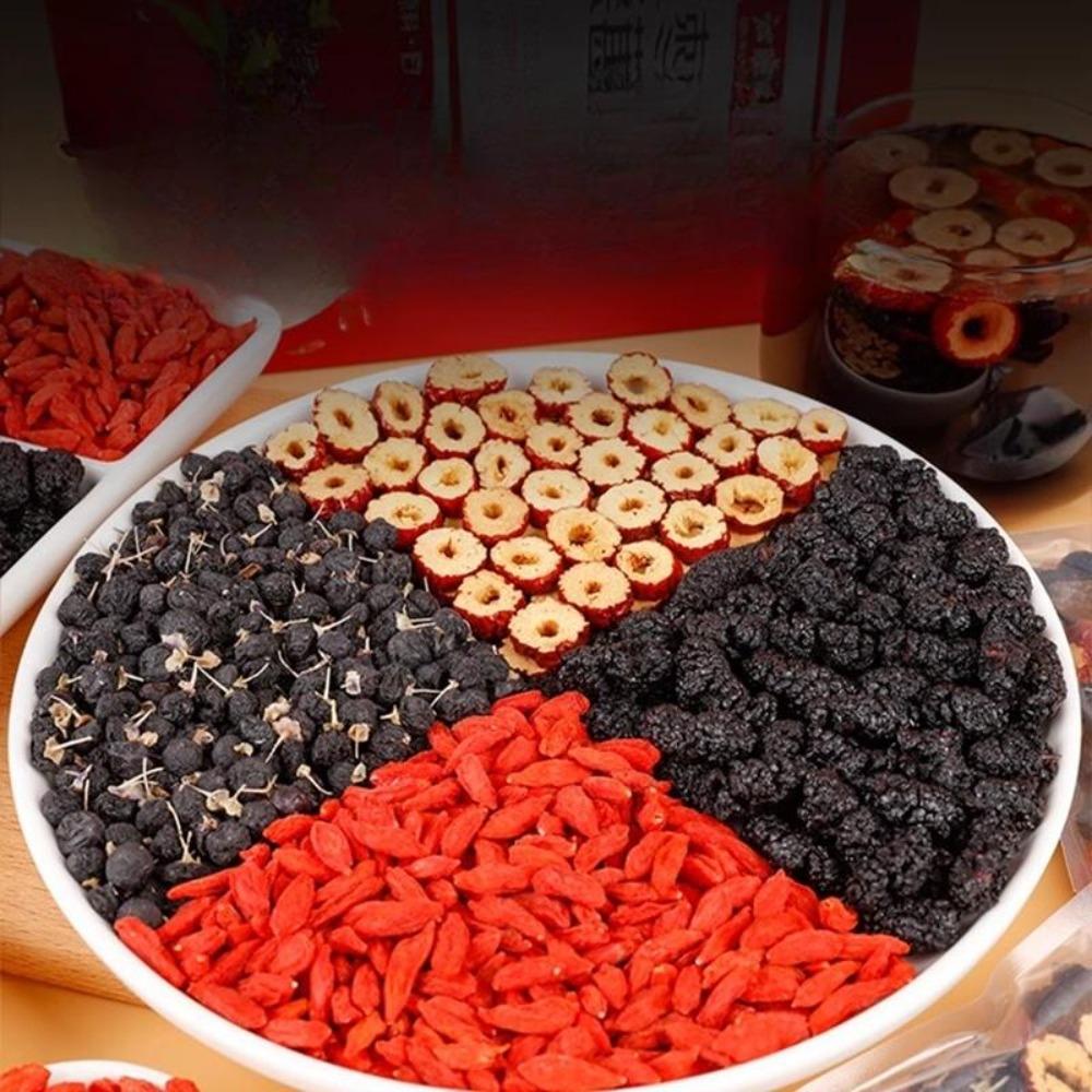 Goji Berry Mulberry Black Date Herbal Tea - Energy Booster for Men & Women