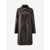 Cc Collect Fake Leather Stand Collar Long Jacket C254psf513
