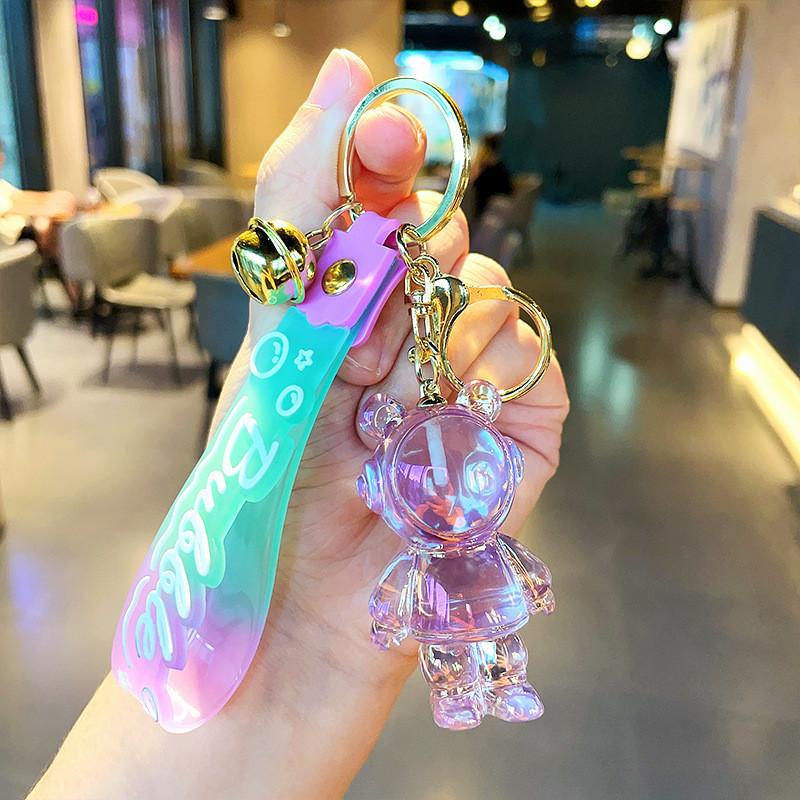 Colorful Resin Cartoon Keychains Bear And Rabbit Perfect For Party Favors