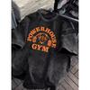 Retro Washed Gorilla World Gym Print Men Women T Shirt Summer Autumn Daily Outdoor Sports Casual Street Short-sleeve