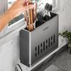 Miflame Wall-Mounted Kitchen Chopstick & Cutlery Holder with Drainage