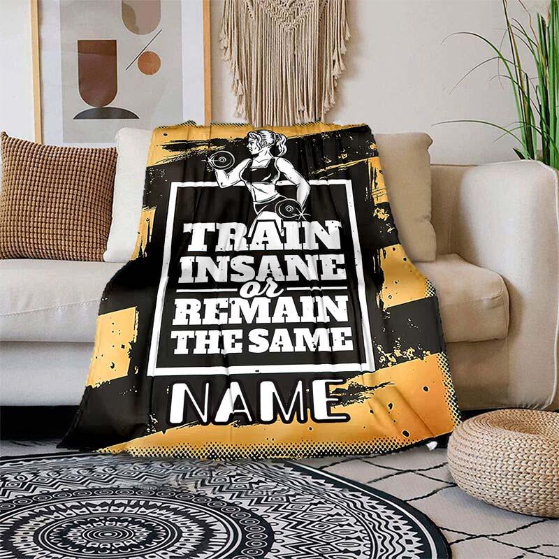 Exercise Customize Your Name Blanket Warm Comfortable Soft Blanket For Chair Office Sofa Bed Sofa Office Camping Suitable For Gifting Relatives And