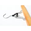 [Simple Design with Gentle Natural Wood] Wooden Slacks Hanger with Natural Wood Grain and Color, One-touch Attachment and Detachment, 24.5cm Wide (2)