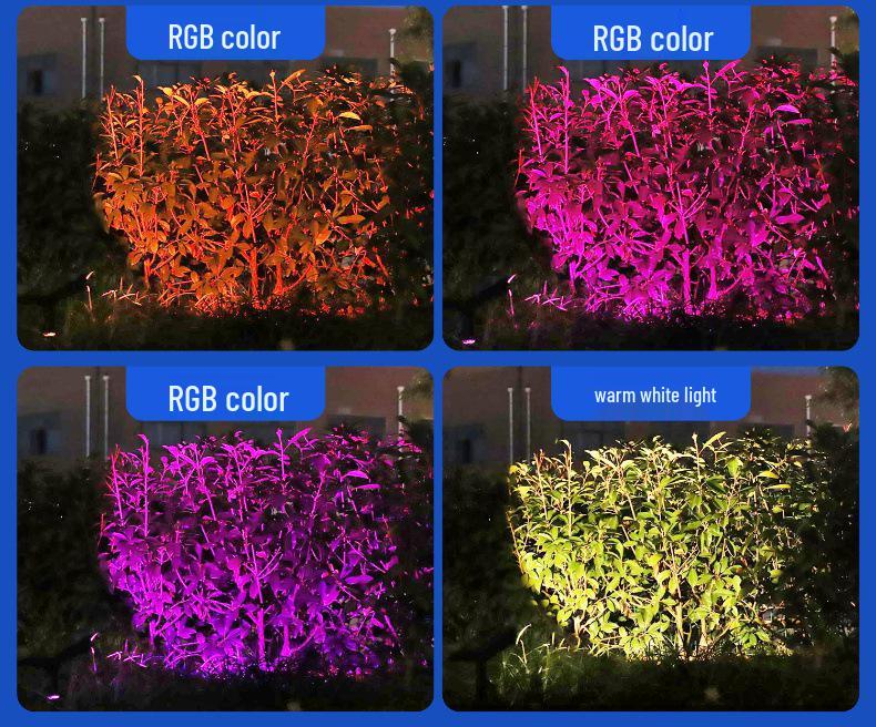 High Brightness Waterproof LED Solar Spotlights for Outdoor Lawn and Courtyard Lighting