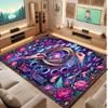 Fantasy Magic Theme Soft Crystal Velvet Rug Custom Name & Text Print Non Slip Floor Rug for Bedroom Living Room