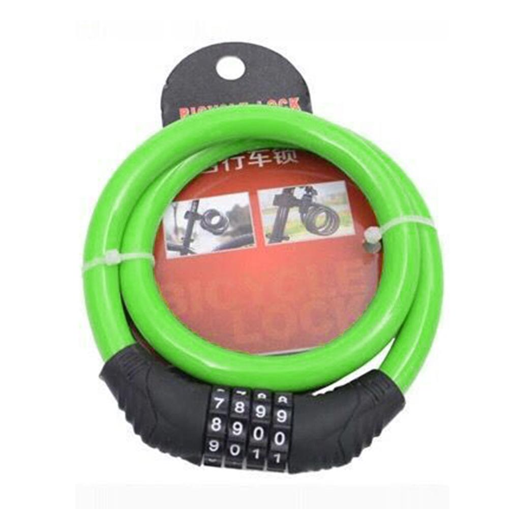 Stahlkabel-Spiralschloss Universelles Fahrradschloss Diebstahlsichere Spirale 4-stelliger Code Mountainbike Sicherheitsschloss Fahrradzubehör
