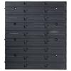Kit de bacs de stockage et panneaux muraux - vidaXL - 48 compartiments - Bleu et noir