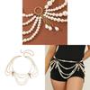 Multilayer Handcrafted Pearl Tassel Waist Chain For Summer Beach Wear