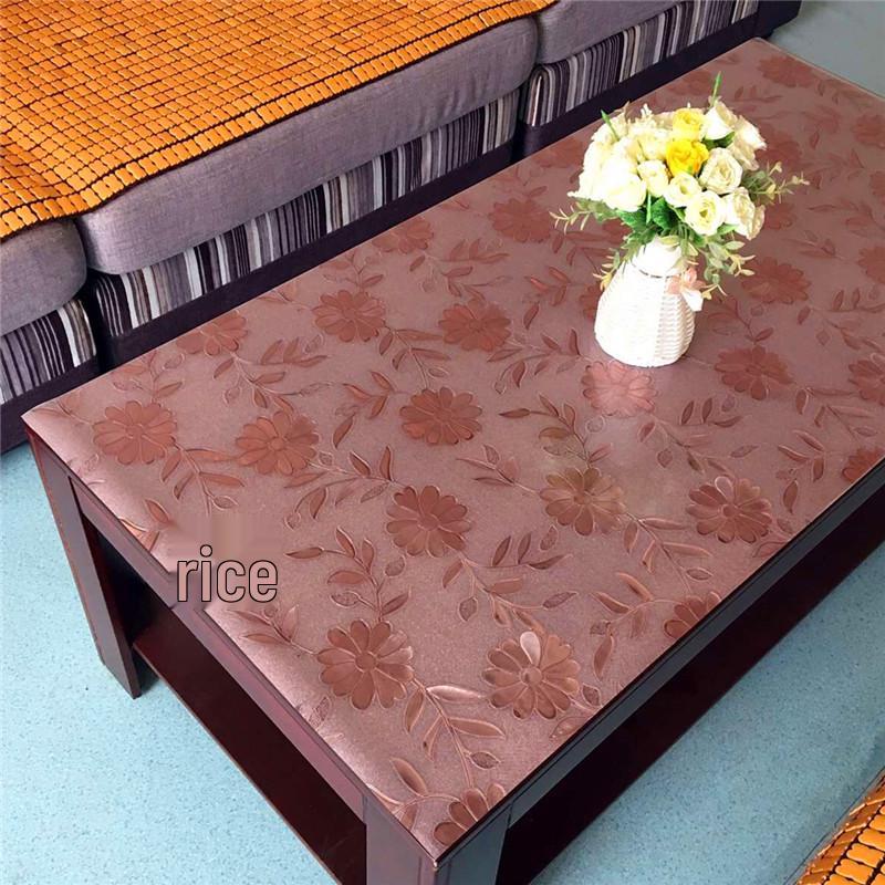 0.8mm Soft Glass PVC Waterproof Oil-proof Heat-resistant Dining Table Protector