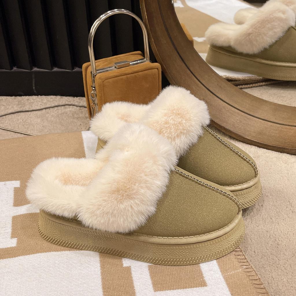 Schneestiefel Damen 2025 Winter Neu Koreanische Version mit dicker Sohle, kurzem Schaft, verdickt, zum einfachen Hineinschlüpfen, leichte Baumwollschuhe