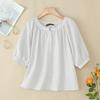 ZANZEA Women Casual Round Neck Loose Summer Short Sleeve Blouse
