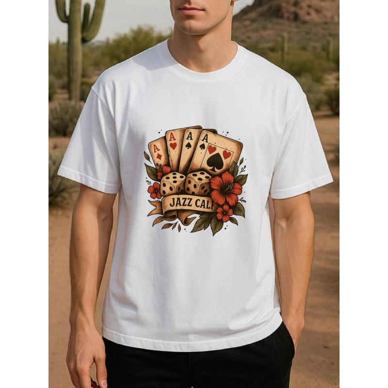 

Европейские размеры JAZZ CALI Ретро-значки | Мужская свободная футболка с принтом, коротким рукавом и круглым вырезом, дышащая ткань, повседневная одежда для любого сезона S белый