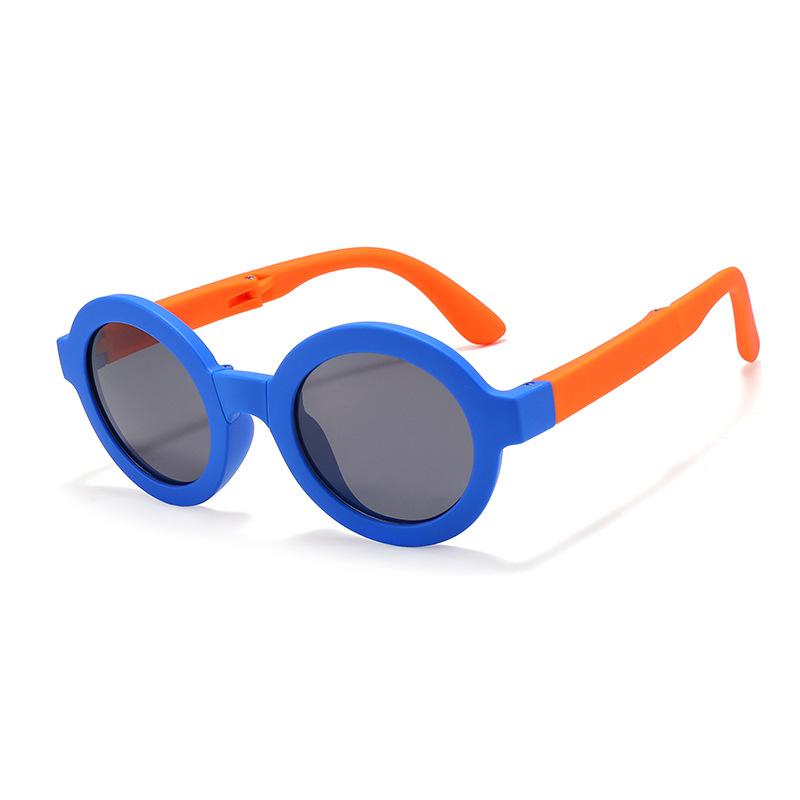 Childrens Sunglasses Foldable Round Frame Summer Outdoor Sun Protection Uv