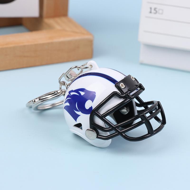 Kreativer Rugby-Helm Schlüsselanhänger Anhänger Sport Schmuck Mini Schlüsselring Tasche Ornament