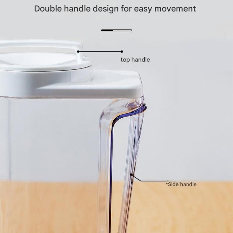 Drink Container With Leakproof Secure Screw Lid Heatproof Plastic Pitcher For Kitchen Outdoor Beverage Bottle Family Use