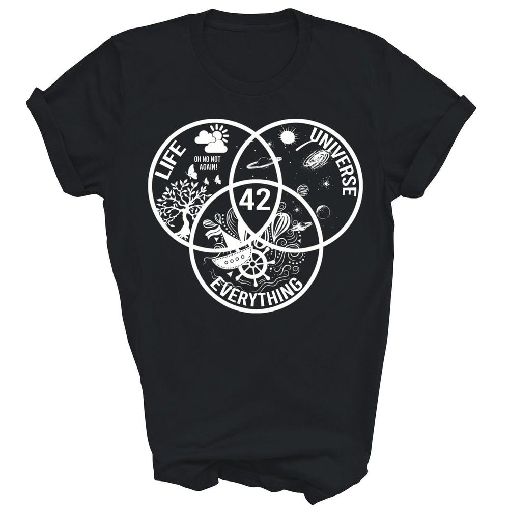 

Number 42 Answer To Life Universe Everything Science Unisex Shirt Gift XL