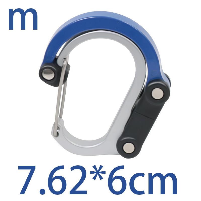 Multifunctional Mountaineering Buckle Aluminum Alloy D-type Mountaineering Buckle Outdoor Random Hook 360 Degree Rotating Hook
