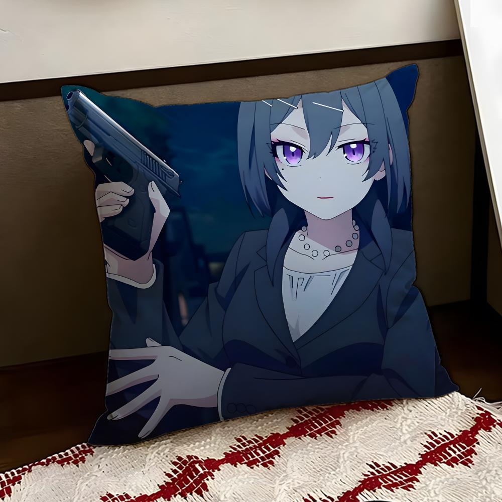 Anime SSasaki and Peeps Cushion Cover Reversible Soft Durable Pillow Cover Home  Car MultiScene Use for Daily Comfort