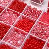 China Red Glass Beads: Handmade DIY Accessory Pack for Bracelets, Necklaces & Phone Chains