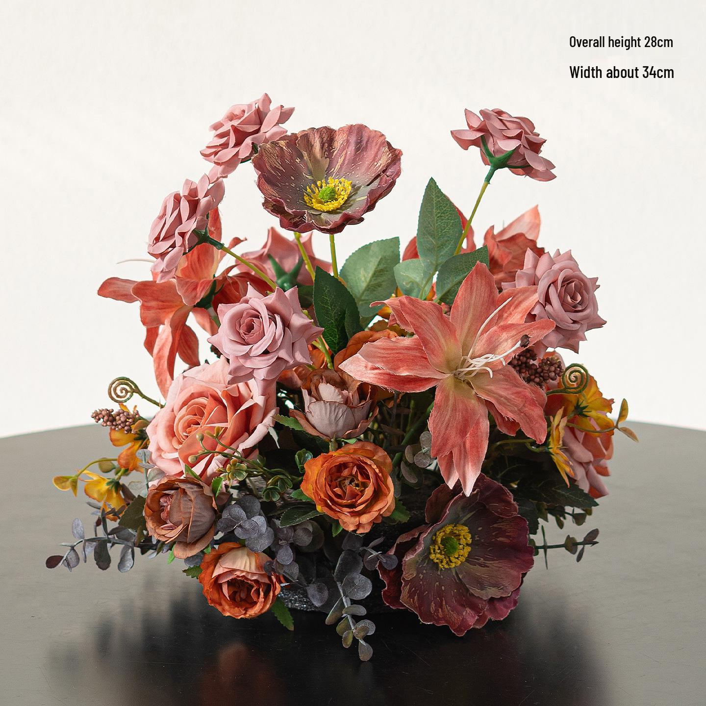 Высококачественная ретро-композиция из искусственных осенних цветов для дома, обеденного стола или витрины магазина
