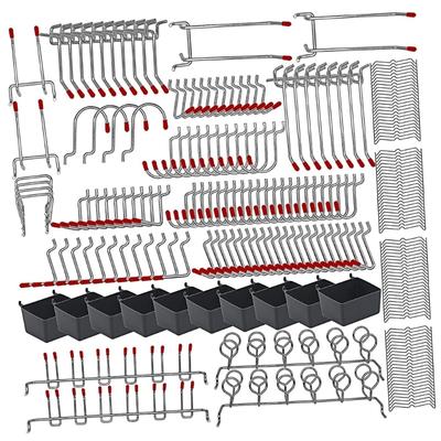 228Pcs Heavy Duty Metal Pegboard Hooks For Tool Organization Rustproof Hangers For Garage Workshop Storage