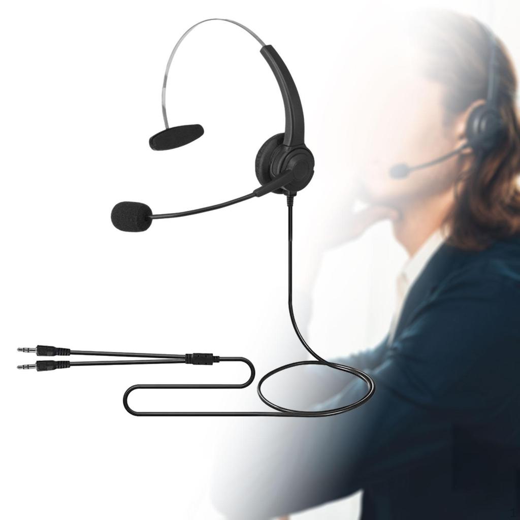 Sladdanslutet Telefonheadset Business Hörlur Mono Telefon Datorheadset för