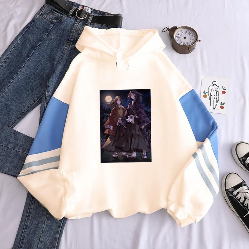 

Tsugikuni Yoriichi Kokushibo Demon Slayer Hoodie Sweatshirt Men Women Streetwear Comfortable Fleece Hooded Oversized Pullover XS бежевый