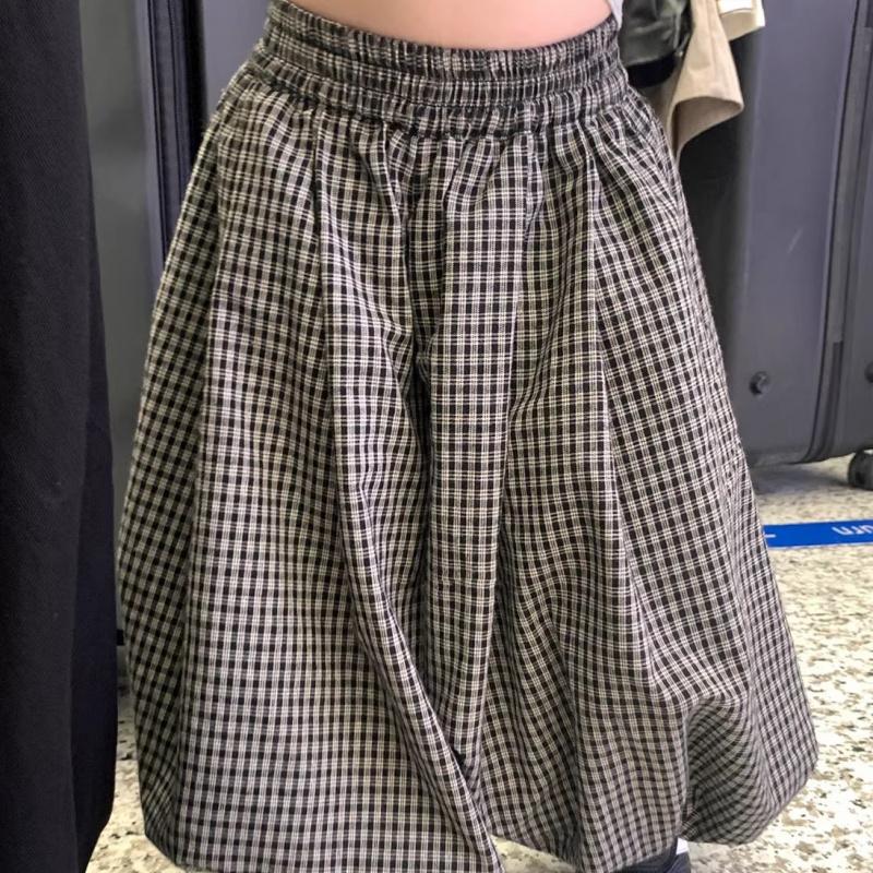 Boys Girls Autumn Loose Casual Pants Children'S Stylish Checkered Lantern Trousers Toddler Harem Daily Wear