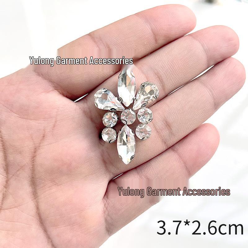 Luxury White Rhinestone Hotfix Stickers: Super Shiny DIY Dress Accessories with Hot Melt Adhesive
