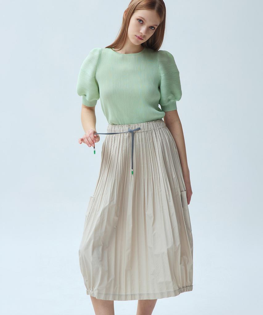 Waiowai Side Banding Pleated Cargo Skirt_2 Colors
