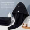 SINLAND Microfiber Hair Drying Cap Hair Towel Turban Twist for Women Fast Drying Towels Head Turban Absorbent Soft Lightweight 3 Pack Black