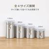 Pearl Metal 880ml 18-8 Stainless Steel Storage Canister with Locking Clear Lid for Coffee Beans, Satina Color, HB-6533