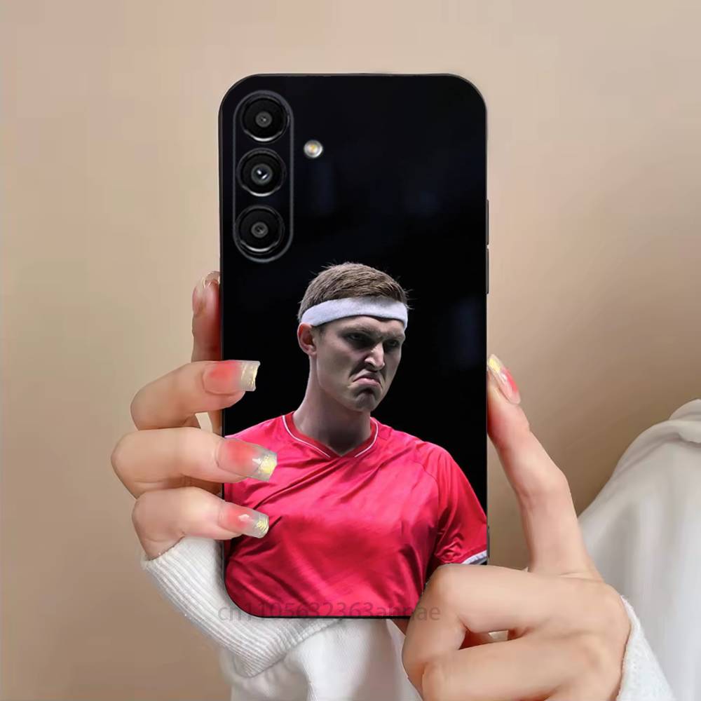 V-Viktor Axelsen Handyhülle Für Samsung S25,24,21,22,23,S30,Ultra,S20,Plus,Fe,Lite,Note,S10,S9,Schwarzes Weiches Material