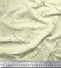 Soimoi Japan Crepe Satin Fabric Leaves & Buds Flower Print Fabric by the metre 42 Inch