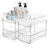 Badezimmer-Organizer, 2-stöckige durchsichtige Unterspülbecken-Organizer, Kosmetik-Arbeitsplatten-Aufbewahrungsbehälter, Ausziehbare Organisation für Speisekammer, Küche
