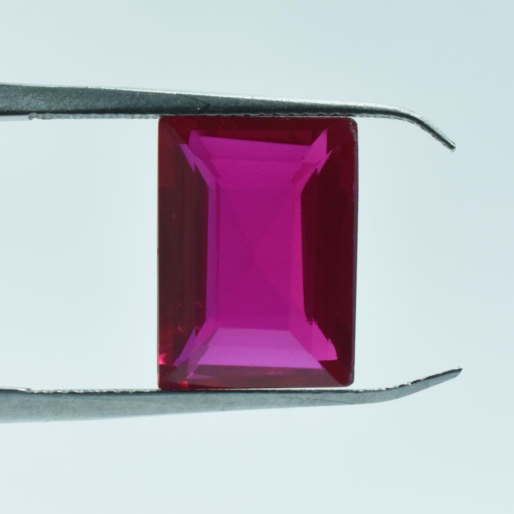 Red Ruby 8.45 Ct Emerald Cut Natural Loose Gemstone CERTIFIED