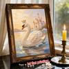 Frameless DIY Pearl Bead Painting Kit Swan Castle Pattern Creative Relaxing Craft Canvas Home Decor Adult Gift