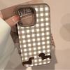 Plaid Cute Dachshund Lychee Pattern Phone Case For iPhone 17 Pro 16 15 14 13 12 14 Pro Max Air 16E X XR XS Max Plus Soft Cover