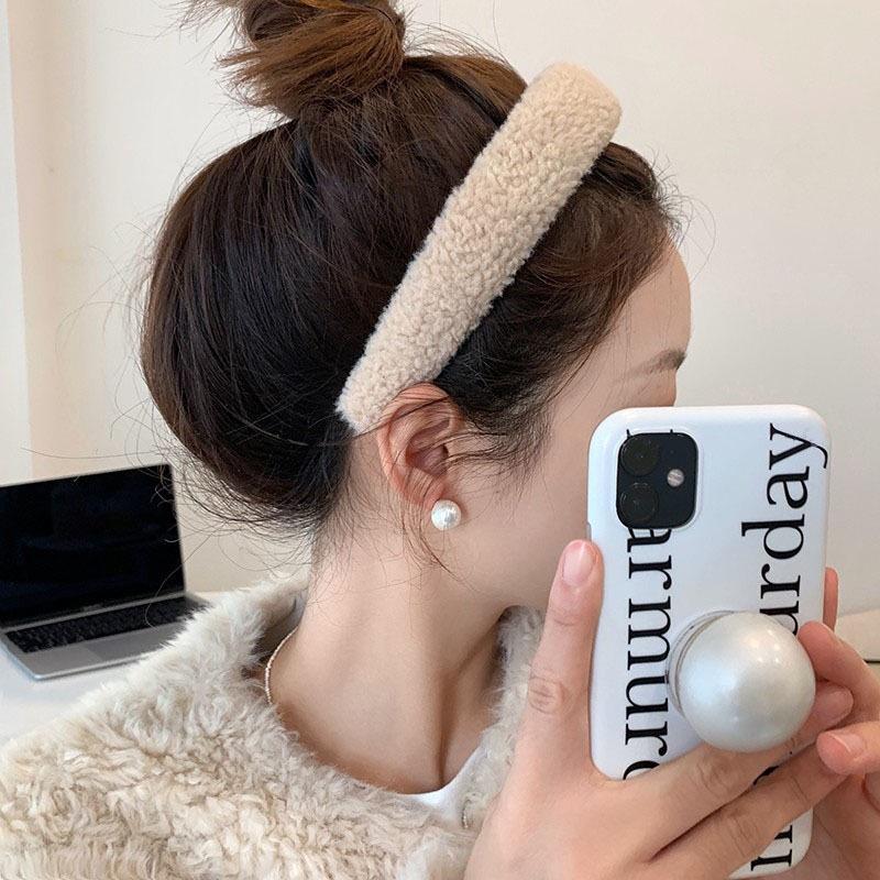 Versatile Sheepskin Hairband In Autumn/winter Collection For Girls With Fashion Sense