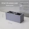 20ft Container Model Pen Holder & Business Card Box with Customizable Patterns/Text - Plastic Ornament
