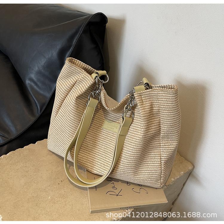 

Students commute to class Canvas bag 2025 new large-capacity casual tote bag fashionable texture commuter bag жёлтый