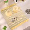 Silicone Silicone Over Sink Dish Drainer Roll Up Drain Basket Drain Grille  Kitchen Sink
