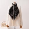 2026 Silk Wool Double Layer Scarf Light Luxury Fashion Neck Warmer