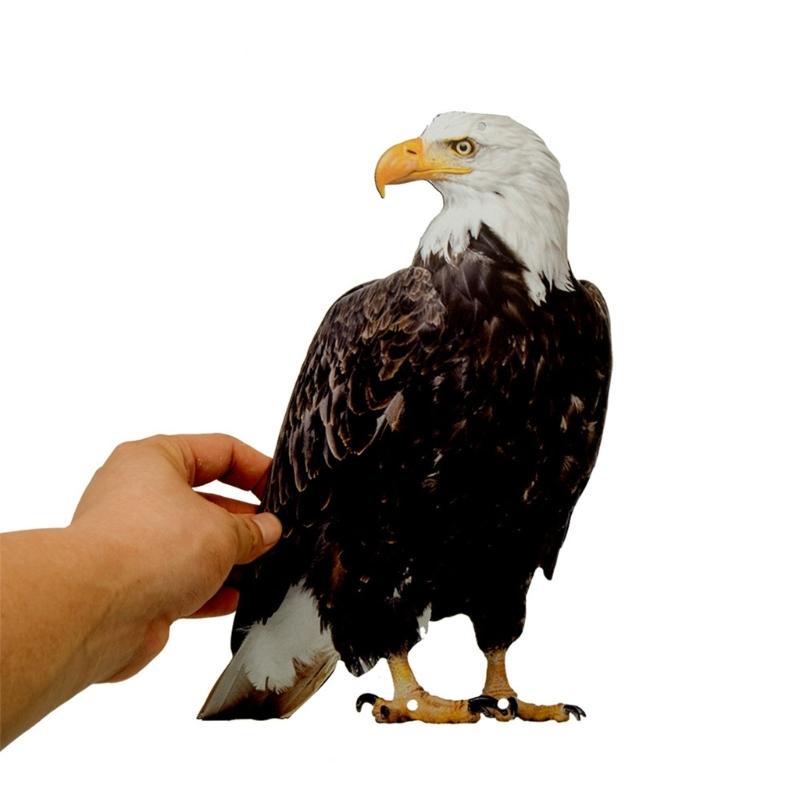 Outdoor Garden Ringing Owl Shape to Deter Birds Hanging Pendant Bird Scarer Gadget with Reflective Strap for Outdoor