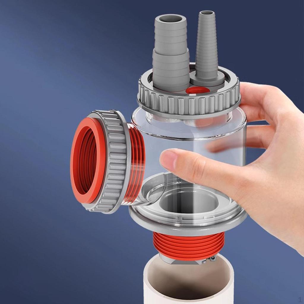 Kitchen Sink Adapter for Wash Basin Drainer Multi Way Easy To Install Clear Sewer Branch Drainage